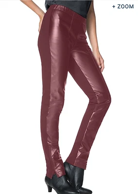 Jessica London Womens Ankle Zip Leather & Ponte Pants Jeggings Plus Size - Image 1 of 4