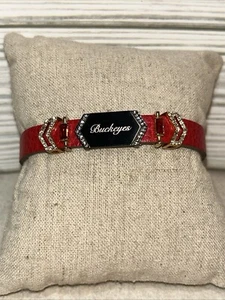 KEEP Collective Ohio State Buckeyes Bracelet w/5 Charms Reversible Adjustable - Picture 1 of 4