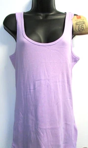 NEW Women's Size XL Lavender Purple Ribbed Tank Top T Shirt By Route 66 - Picture 1 of 6