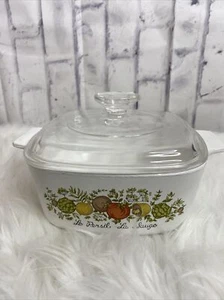 Vintage Corning Ware A-1 1/2-B Spice of Life 1 1/2 Quart Dish With Pyrex Lid - Picture 1 of 3