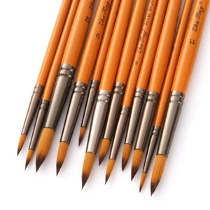 Set 12 pz/confezione pennelli pittura arte pennello per acrilico olio acquerello - Foto 1 di 7