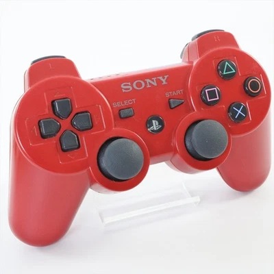 PS3 Controller DEEP RED -NEW BATTERY- CECHZC2JA1 DUAL SHOCK3 SIXAXIS SONY 0131 - Image 1 of 4
