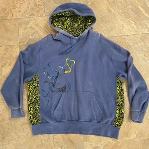 Vintage Disney Walt World Goofy Graphic Hoodie Sweatshirt Blue 2XL - Picture 1 of 9