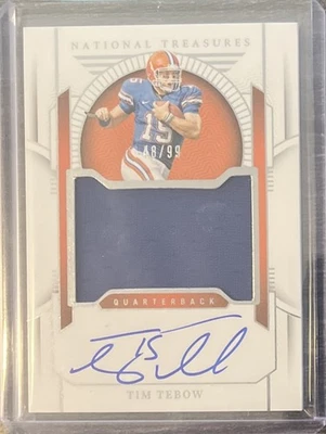 2024 Panini National Treasures Collegiate #88 Tim Tebow JSY AU/99 - Image 1 of 2