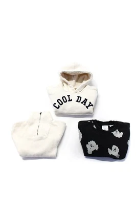 Zara детей девочек с капюшоном молнии собаки печать свитер толстовка 9-12 М 12-18 М лот 3 - Изображение 1 из 4