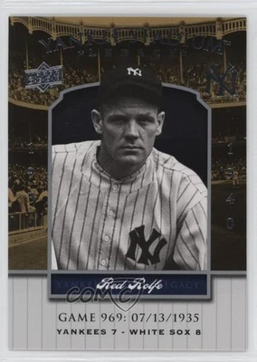 2008 Upper Deck Yankee Stadium Legacy Red Rolfe #YSL969 - Image 1 of 2