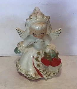 Vintage Holt Howard Christmas Angel Bells Candleholder 1964 MCM Porcelain Figure - Picture 1 of 9