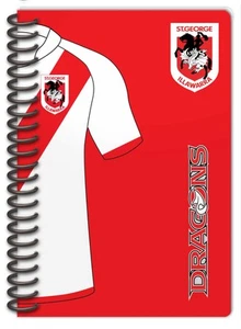 St. George-Illawarra Dragons Set Of 2 Notebooks - Picture 1 of 2