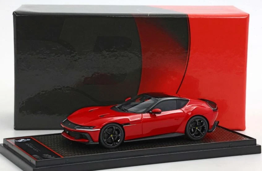MODELLINO AUTO STATICO BBR FERRARI 12CILINDRI V12 830CV 2024 ROSSO CORSA RED