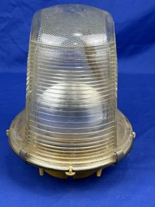 Vintage Westinghouse Glass RUNWAY Globe & Holder ~ Wicked Cool Unusual Shape - Picture 1 of 20