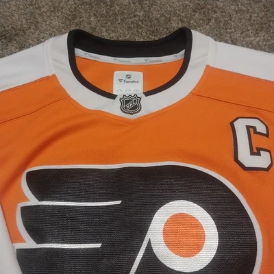 Футболка Philadelphia Flyers Клода Жиру No28 молодежная L/XL Fanatics НХЛ оранжевая - Изображение 1 из 4