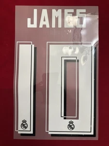 SPORTING ID #10 JAMES 2015/16 REAL MADRID NAME-NUMBER SET FOR ADULT AWAY JERSEY - Picture 1 of 2