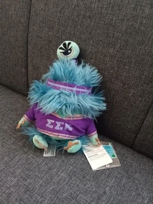 全新带标签 Disney Pixar 9 英寸 Monsters University 黛比毛绒 EEK — 第 1/3 张图片