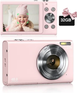 Camera for Kids, 2.7K 48MP Digital Camera for Teen Boy and Girl with 32GB SD Car - Picture 1 of 1