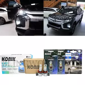 KONIK H11 Low Beam KONIK P13W DRL H8 Fog Parker for Mitsubishi MR Triton - Picture 1 of 9
