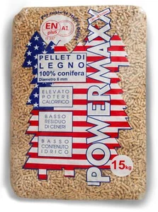 2x 15kg PELLET POWERMAXX USA AMERICANINO DI CONIFERA PER STUFE E TERMOSTUFE A1 - Foto 1 di 3