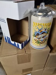 Oktoberfestkrug Jahreskrug mit Zinndeckel Sammlerkrug 2021 NEU Geburtstag Krug - Bild 1 von 9