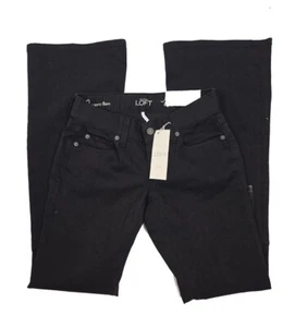 NWT Ann Taylor LOFT Black Curvy fit Flare leg Women's Jeans Pants Size 00 - Picture 1 of 8