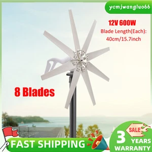 8 Blades 600W Wind Turbine Generator Kit with Charge Controller Windmill Power - Picture 1 of 24