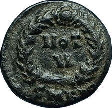 ARCADIUS 383AD Authentic Ancient Original Genuine Roman Coin VOT V Wreath i66380