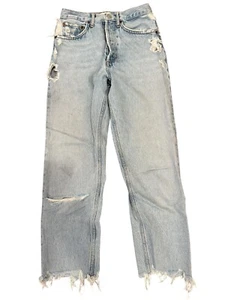Denim AGOLDE años 90 corte tiro medio NERVE talla 2 A173-1206 sin dobladillo botón mosca - Imagen 1 de 16