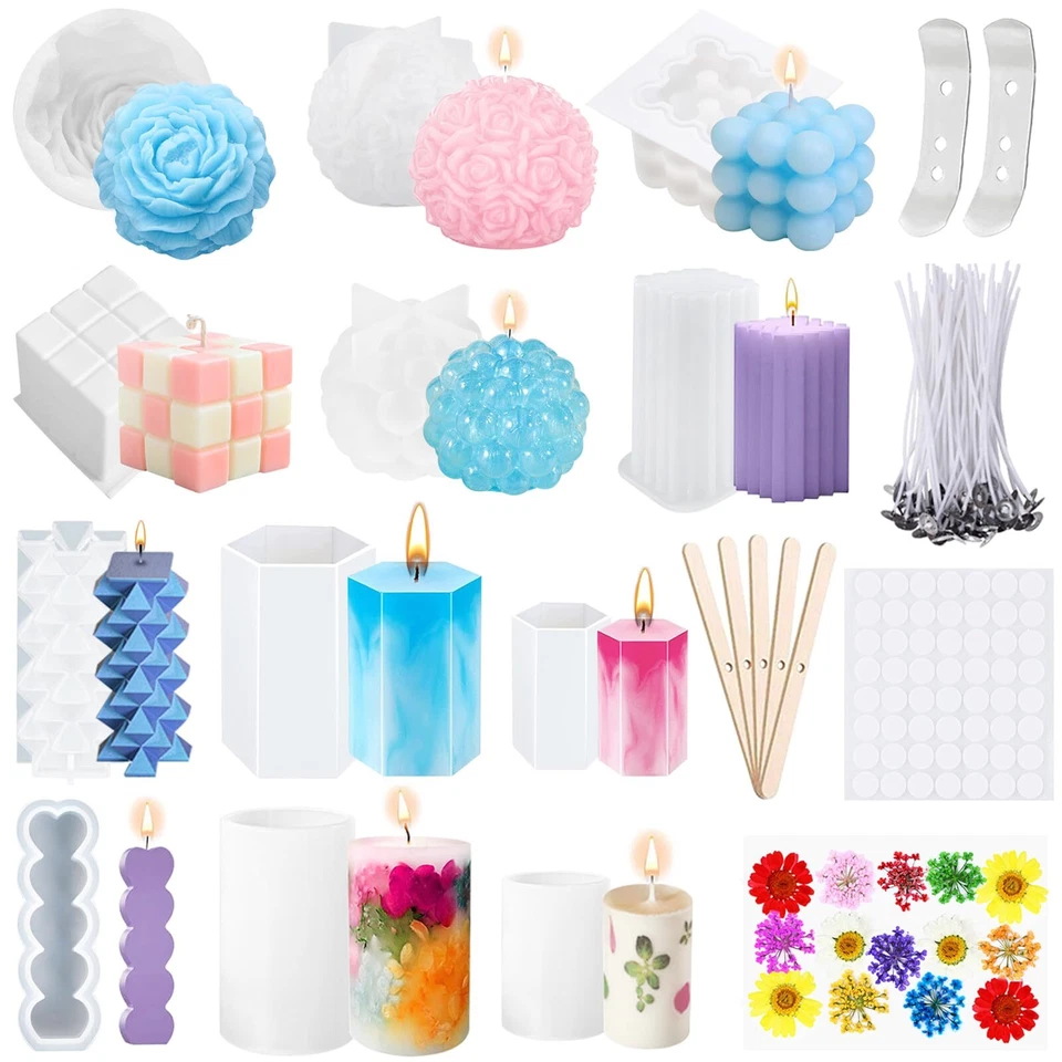 YUTUY Kerzenform Bubble Kerzen KitKerzenform Silikon3D DIY Silikon Kerzenwachs For...
