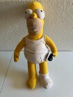 Vintage Homer Simpson Plush Stuffed Animal The Simpsons In Underwear W/remote