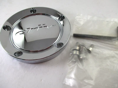 DRIV CROMO 4 1/4"-4 1/2" con tapa central de rueda de herrajes* #8120-15 (PARA 1 TAPA) Foto 1 de 4