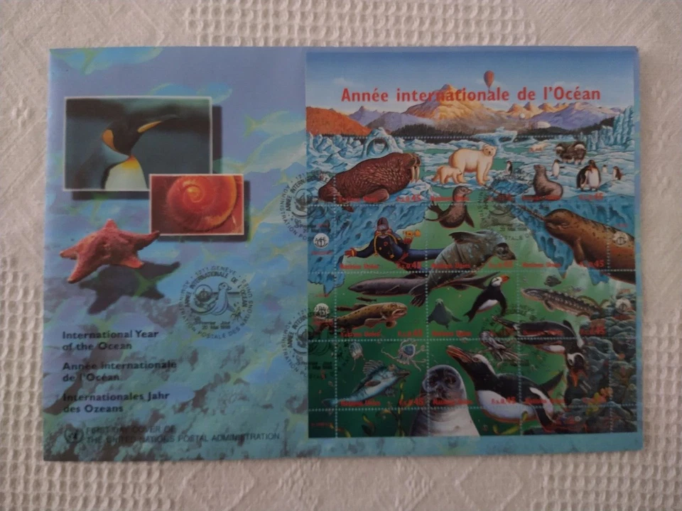 USA 1998 busta Anno Internazionale degli Oceani. - Immagine 1 di 2