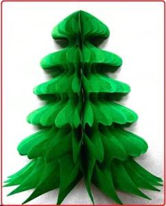 Weihnachtsschmuck 3D Papier Waben Baumbehang Party Xmas GLOCKEN 5 Stück - Bild 1 von 3