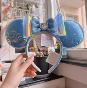 Diadema Orejas Azules Cenicienta Minnie Mouse Parques Disneyland - Imagen 1 de 10