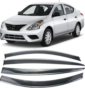 Protectores de lluvia adecuados para Nissan Versa 2011-2020, visera de ventana, humo oscuro - Imagen 1 de 7