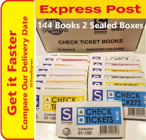 144 Sovereign Raffle Tickets Check Books Door Prize 1-100 2 Sealed Boxes EXPRESS - Picture 1 of 12