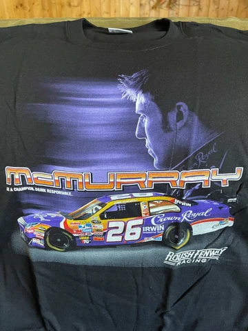 JAMIE MCMURRAY #26 CROWN ROYAL CHASE AUTHENTICS T-SHIRT BLK NEW W/TAGS X-LARGE Cover