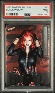 Black Widow PSA 9 2022 Skybox Marvel Metal Universe Spider-Man #13 - Bild 1 von 2