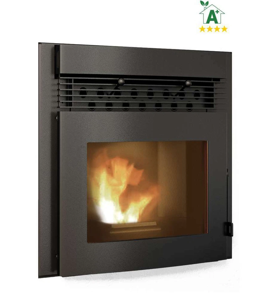 Eva Calòr Alessio 59,5x70x62cm  Inserto Camino a Pellet - Nero