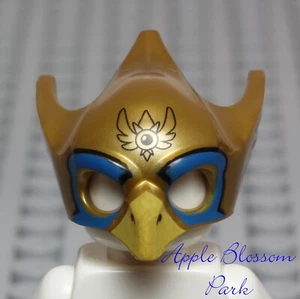 LEGO Ewald GOLD BIRD MASK - Legends of Chima Eagle Beak Minifig Head-Gear Helmet - Picture 1 of 4