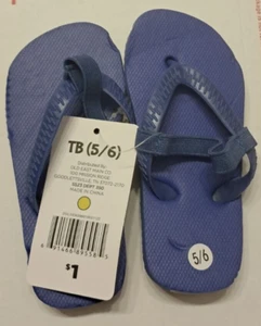 TODDLER BOYS FLIP FLOPS PLAIN BLUE SZTB 5/6 NEW WITH TAGS UE10 - Bild 1 von 2