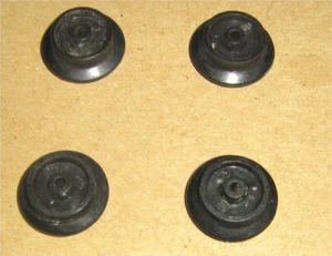 Vintage American Flyer PA-9990 (4) Black Plastic Wheels,Truck Parts,Freight Cars - Picture 1 of 2