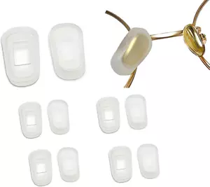 BEHLINE 5 Pairs Slip-On Nose Pads Covers,Soft Silicone Eyeglasses Nose Pads Anti - Picture 1 of 12