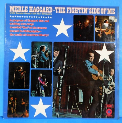 MERLE HAGGARD THE FIGHTIN' SIDE OF ME LP 1970 UK GREAT CONDITION VG+/VG+!!A - Image 1 of 4