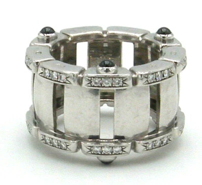 Anillo Patek Philippe oro blanco 18k diamantes y zafiros veinticuatro Foto 1 de 4