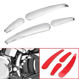 Chrome Swingarm Frame Inserts Set For Harley Softail Deluxe FLSTN Slim FLS US - Picture 1 of 10