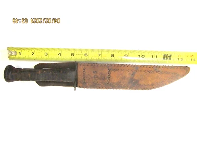 ВИНТАЖНЫЙ O.M.O.R. НОЖ 7 «ЛЕЗВИЕ С JDS КОЖАНЫЕ НОЖНЫ (ИЗЯЩНЫЙ) - Изображение 1 из 4