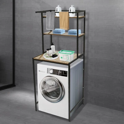Estante de almacenamiento para lavadora y secadora de 3 niveles baño ahorro de espacio organizador estante Foto 1 de 4