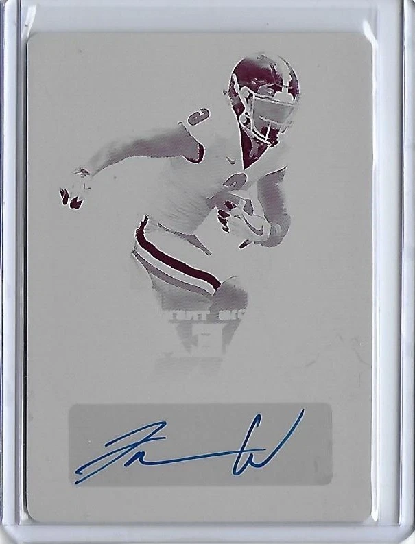 2018 Leaf Trinity JAVON WIMS Clear Magenta Print Plate Auto RC 1/1 Bears WR - Image 1 of 1