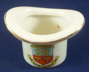 Maryboro (Portlaoighise) Irish Ceramic Pottery Top Hat Match Holder/Strlker - Picture 1 of 11