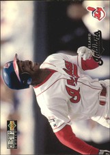 1996 Collector's Choice Silver Signature Baseball Card #410 Kenny Lofton TC