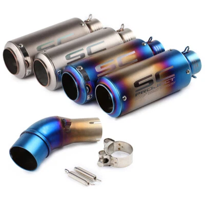 Tubo de escape silenciador deslizable azul medio para Yamaha MT-03 2016-2022 YZF R3 R25 Foto 1 de 4