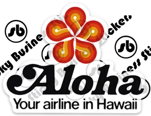 Vintage Aloha Hawaii Airlines Logo Gepäck Vinyl Aufkleber TWA Pan Am United 3 Zoll - Bild 1 von 3